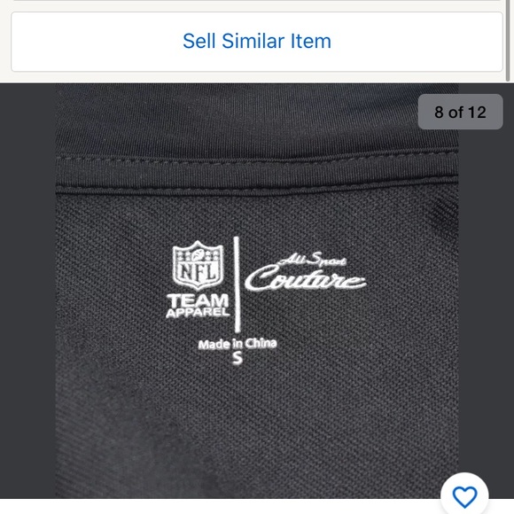 ALL SPORT COUTURE NFL Hooded Sweater Jacket Sz S - Picture 6 of 8